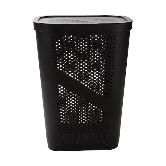 Mind Reader 60L Perforated Plastic Laundry Hamper with Lid